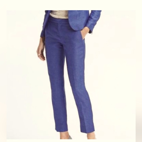 Banana Republic Pants - Banana Republic Avery Chambray Blue Linen Blend Pant Sz 0